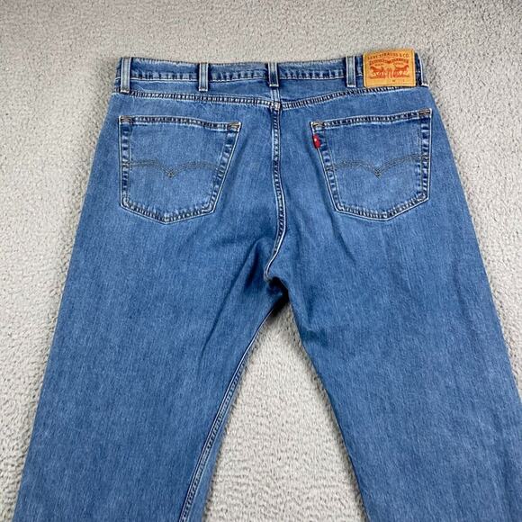 Levi's 505 Regular Straight Fit Jeans Men's 38x30 Medium Wash Denim - Picture 12 of 13